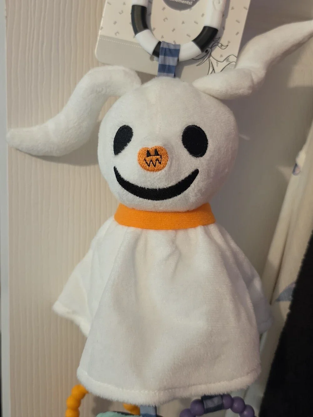 Zero Baby Rattle Nightmare Before Christmas Baby Toy NMBC Activity Toy NWT